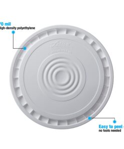 Hudson Exchange Reusable Easy Peel Lid for 3.5, 5, 6, and 7 gal Buckets, HPDE, White 1 Pack 9 61vMaX1nSL
