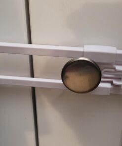 Adoric Sliding Cabinet Locks, 4-Pack U Shaped Baby Safety Locks, Childproof Cabinet Latch for Kitchen Bathroom Storage Doors, Knobs and Handles (White) 4 Count (Pack of 1) 34 61vQjinkEmL