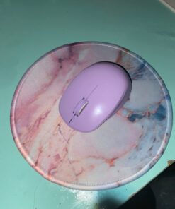 ITNRSIIET Marble Round Mouse Pad, Pink Marble Customized Premium-Textured Mouse Mat,Washable Mousepads with Lycra Cloth, Non-Slip Rubber Base Small Mousepad, 7.87×7.87×0.12 inches (Pink Marble) 39 61vRqdVYCpL