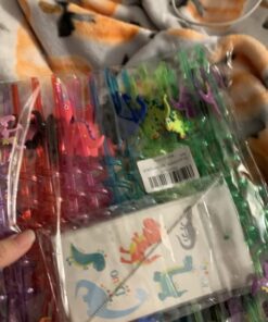 FZR Legend 24 Reusable Dinosaur Drinking Plastic Straws + 6 Dinosaur Temporary Tattoos for Kids Girls Boys | Dinosaur Birthday Party Supplies Three Rex Party Favors Decorations with Cleaning Brush 28 61vSD WRVtL