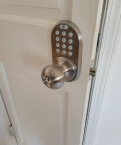 MiLocks TKK-02SN Tkk-Sn Digital Door Knob Lock with Electronic Keypad, Satin Nickel, Keypad, Keyless 27 61vXv11qzL