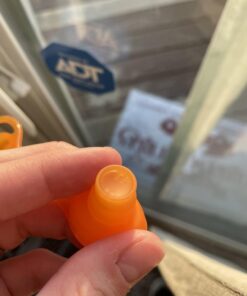 ChooMee SoftSip Food Pouch Top | Baby Led Weaning | No Spill Flow Control Valve, Protects Childs Mouth, 100% Silicone, BPA Free | 2CT Orange Aqua 42 61vZbO FovL