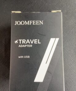 Travel Adapter, JOOMFEEN Worldwide All in One Universal Power Wall Charger AC Power Plug Adapter with Dual USB Charging Ports for USA EU UK AUS Cell Phone Laptop (Black) Black 45 61vawr33B1L