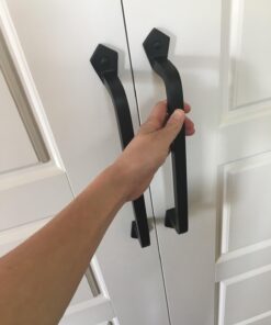 Iron Valley - 14" Square Bar Door Handle Pull - Solid Cast Iron 16 61vdtkTmOL