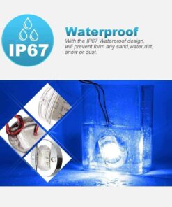 Partsam 4Pcs 3" Inch Round Chrome Marine Boat Lights Blue LED Transom Mount Stern Anchor Navigation Lights IP67 Waterproof, Boat LED Stern Lights, Night Fishing Lights,Deck Lights, 12V, Surface Mount 26 61veGCv kZL