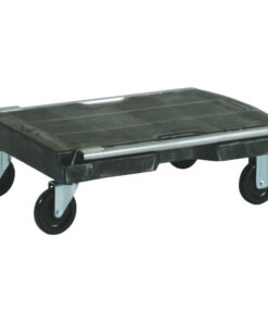 Rubbermaid Commercial Products Convertible Folding Utility Dolly/Cart/Platform Truck with wheels, FG440100BLA, 500 lbs Capacity, Black Triple Trolly 5" Casters 18 61vfpW0A59L