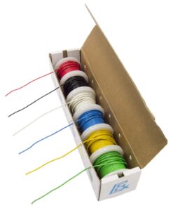 EX ELECTRONIX EXPRESS Solid Hook Up Wire Kit (Tinned Copper) 22 Gauge (6 Different Colored 25 Foot Spools Included), 150 18 61viccdbL