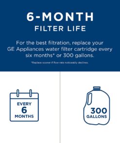 GE MWF Refrigerator Water Filter | Certified to Reduce Lead, Sulfur, and 50+ Other Impurities | Replace Every 6 Months for Best Results | Pack of 1 30 61vkRMcT47S
