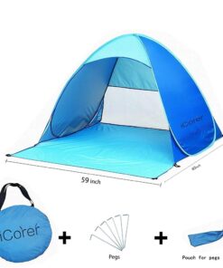 iCorer Automatic Pop Up Instant Portable Outdoors Quick Cabana Beach Tent Sun Shelter Blue 24 61vl6tQPUL