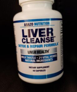 Arazo Nutrition Liver Cleanse Detox & Repair Formula – Milk Thistle Herbal Support Supplement: Silymarin, Beet, Artichoke, Dandelion, Chicory Root 39 61vmjOWAVRL