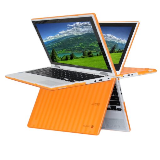 mCover Case Compatible for 2016~2020 11.6" Acer Chromebook R11 CB5-132T C738T Series Convertible Computer (with 360° Hinge) ONLY (NOT Fitting Other Acer Models) - Orange