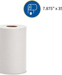 Genuine Joe GJO22300 Hard Wound Roll Towel, 350' Length x 7-8/9" Width, White (Case of 12) 8 61vpOSuSjxL