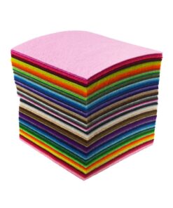 Alternative view of 88pcs 4 x 4 inches (10 x 10cm) Assorted Color Mini Felt Fabric Sheets Patchwork Sewing DIY Craft 1mm Thick Felt only 88pcs