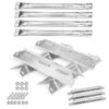 Hisencn Grill Parts Kit for Kenmore 146.34611410, 146.46372610 146.23673310 146.34461410 146.10016510 146.16198211 146.46366610 146.16142210 146.1001751 146.4636561 Grill Burner, Heat Plate, Crossover 4SS+Crossovers