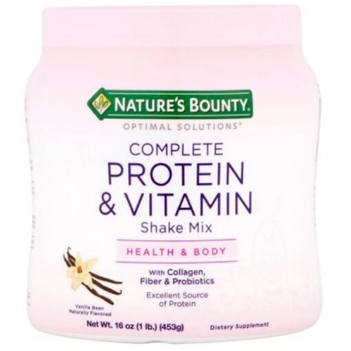 Nature's Bounty Optimal Solutions Protein Powder with Vitamin C, 16 oz Vanilla