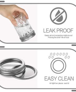 VERONES Mason Jars 8 OZ, 8 OZ Canning Jars Jelly Jars With Regular Lids, Ideal for Jam, Honey, Wedding Favors, Shower Favors, 15 PACK Diamond-15pack-8oz 25 61vsPfN1RgL