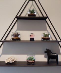 MyGift Assorted Artificial Succulent Fake Plant in Small Clear Glass Display Vases, Set of 4 39 61vsRT0fmL