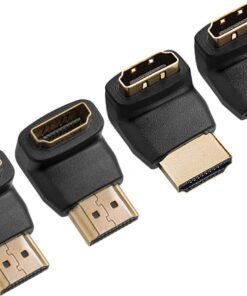 Twisted Veins HDMI 90 & 270 Degree, 4-Pack, Right Angle Adapters/Connectors, Supports HDMI 2.0b 4K 60hz HDR 270 & 90 Degree Adapters, 4 pack 33 61vuziG2YL