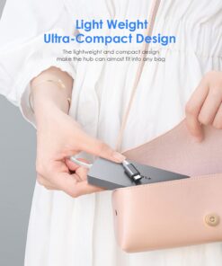 LENTION USB C Hub with 3 USB 3.0 & SD/Micro SD Card Reader Compatible Iphone15, 2023-2016 MacBook Pro, New Mac Air/iPad Pro/Surface, More, Stable Driver Certified Type C Adapter (CB-C15, Space Gray) 20 61vvFqNyuHS