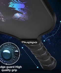 niupipo Pickleball Paddles, USAPA Approved Pro Graphite Pickleball Paddle/Paddles Set, Polypropylene Honeycomb Core, Cushion 4.72In Grip, Portable Bag/Paddle Cover, Lightweight Pickleball Racket Black 22 61vvoiDZN0L