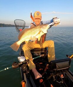 YakAttack Omega Fishing Rod Holder with Track Mounted LockNLoad Mounting System, Pro and Standard Edition - Multiple Colors | Kayak Fishing Accessories Black (Professional) 32 61vxVBK QoL