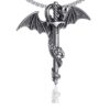 Xusamss Punk Titanium Steel Dragon Sword Wing Pendant Necklaces White 11 61vxejLmjSL