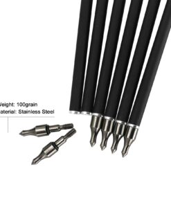 ANTSIR 30 Inch Carbon Arrows Practice Targeting Arrows with Removable Tips for Compound and Recurve Bow(Pack of 12) A-Red White 23 61vy3JMywCL