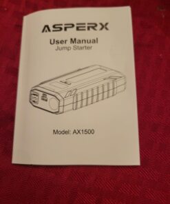ASPERX Jump Starter, 1500A Peak Battery Jump Starter for Up to 7.0L Gas or 5.5L Diesel Engine, 12V Portable Battery Starter with 1.4 INCH LCD Display Black-C 70 61w0pCnxetL