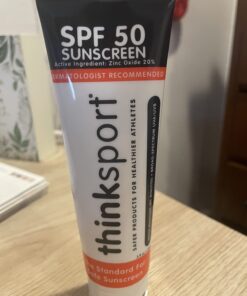 Thinksport SPF 50 Mineral Sunscreen – Safe, Natural Sunblock for Sports & Active Use - Water Resistant Sun Cream –UVA/UVB Sun Protection – Vegan, Reef Friendly Sun Lotion, 3 Fl Oz (Pack of 1) 3 Fl Oz (Pack of 1) 37 61w1KWROEOL