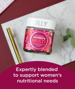 OLLY Women's Multivitamin Gummy, Overall Health and Immune Support, Vitamins A, D, C, E, Biotin, Folic Acid, Adult Chewable Vitamin, Berry, 45 Day Supply - 90 Count (Pack of 1) Gummies 23 61w34b0cUlL