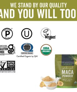 Viva Naturals Organic Maca Powder - Gelatinized Maca Powder Organic, Vegan and Kosher Peruvian Superfood - Certified USDA Organic, Gluten-Free & Non-GMO 1 Pound (Pack of 1) 26 61w3dA3aaL