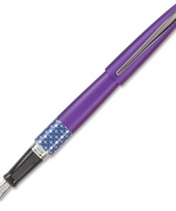 PILOT MR Retro Pop Collection Fountain Pen in Gift Box, Purple Barrel with Elipse Accent, Fine Point Stainless Steel Nib, Refillable Black Ink (91434) Indigo/Ellipse Fine Nib 15 61w5aaWKhyL