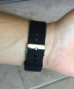 BARTON WATCH BANDS - Soft Silicone Quick Release Straps - Choose Color & Width - 16mm, 18mm, 20mm, 22mm, 24mm - Silky Soft Rubber Watch Bands Black 39 61w5hZSeOWL 1