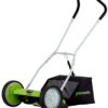 Greenworks 16-Inch Reel Lawn Mower with Grass Catcher 25052,Black/Green, 47"D x 22"W x 29.75"H 16" Reel Mower 5 61w98wqhCiL