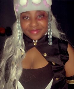 Rbenxia Curly Cosplay Wig Long Hair Heat Resistant Spiral Costume Wigs Anime Fashion Wavy Curly Cosplay Daily Party Silver 32" 80cm 44 61wB4ljfOoL