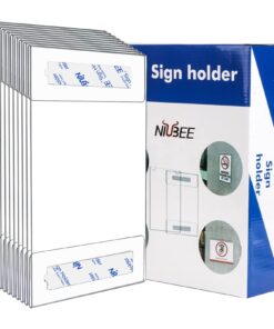 Niubee 8.5x11 inch Wall Mount Acrylic Sign Holder with Double Sided Adhesive Tape for Office, Home, Store, Restaurant-No Drilling (10 Pack) 10 16 61wBAW2herL