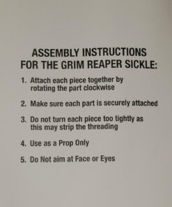 Kangaroo Grim Reaper Scythe Weapon – Prop for Halloween Parties – 40-inch Long Sickle for Kids and Adults – Costume Accessory – Plastic Prop 40 61wFIyLzllL