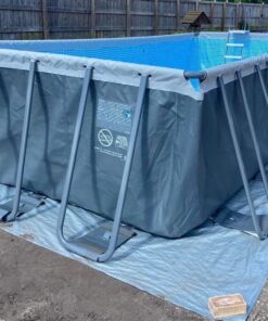 INTEX 26367EH Ultra XTR Deluxe Rectangular Above Ground Swimming Pool Set: 24ft x 12ft x 52in – Includes 2100 GPH Sand Filter Pump – Saltwater System – SuperTough Puncture & Rust Resistant 24FT x 12FT x X 52IN with Sand Filter Pump & Saltwater System 55 61wGI8Brd L