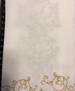 Disposable Guest Bathroom Hand Towels - Gold Floral Design - Linen-Feel Disposable Paper Towels, Cloth-Like Texture, Single-Use, Perfect Size: 12x17” Unfolded & 8.5x4” Folded - Box of 100 by SimuLinen 12" x 17" 28 61wGcz4klJL