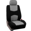 FH Group Car Seat Covers Front Set in Cloth - Car Seat Covers for Low Back Car Seats with Removable Headrest, Universal Fit, Automotive Seat Covers, Washable Car Seat Cover for SUV, Sedan, Van Gray 3 61wHjLxVDL