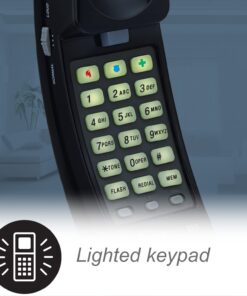 AT&T 210 Basic Trimline Corded Phone, No AC Power Required, Wall-Mountable, Black 34 61wKqP5wc9L