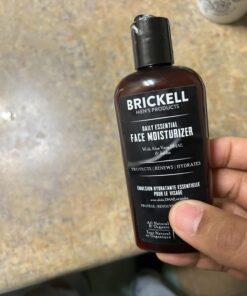 Brickell Men's Daily Essential Face Moisturizer for Men, Natural and Organic Fast-Absorbing Face Lotion with Hyaluronic Acid, Green Tea, and Jojoba, 4 Ounce, Scented 4 Fl Oz (Pack of 1) 33 61wOkatziuL