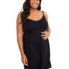 Motherhood Maternity Women's Lace Trim Nursing Fashion Nightgown 1X Black 20 61wRZRD1NLL