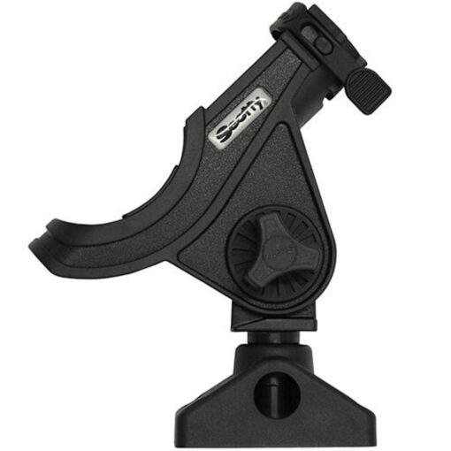 Scotty Baitcaster/Spinning Rod Holder with 241 Side Deck Mount Black