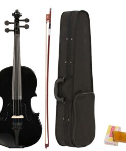 Alternative view of Teekland 4/4 Size Acoustic Violin for Beginner with Fiddle Case/Bow/Rosin (Black) Black