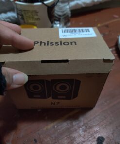 Computer Speakers, Phission Mini Speaker with Stereo Sound 6W USB Powered 3.5 mm AUX-in Portable Speaker for Computer, Laptop, Notebook, Desktop (Black) 24 61wTJ6QduL