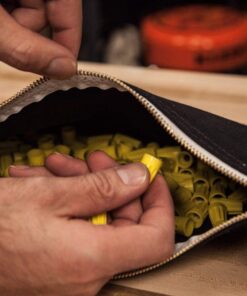 Alternative view of Klein Tools 5141 Zipper Tool Bag, Canvas Zipper Bag, Tool Pouch, Tool Bag, Utility Bag, Bank Deposit Bag, 12.5 x 7-Inch, Brown/Black/Gray/Red 4-Pack Red, Gray, Black, Brown