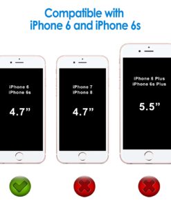 Alternative view of JETech Case for iPhone 6 and iPhone 6s, Shock-Absorption Bumper Cover, Anti-Scratch Clear Back (Black) black