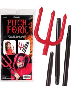 Kangaroo Devil Pitchfork for Pitchfork Devil Costume - Plastic Pitchfork - Devil Halloween Costumes Accessory for Kids and Adults - Red Fork & Black Handle - 4 Pieces - 44.25 Inches 17 61wUvLQAxL 3