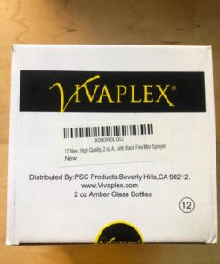 Vivaplex 12, Amber, 2 oz Glass Bottles, with Black Fine Mist Sprayers 23 61wVkWcg5jL